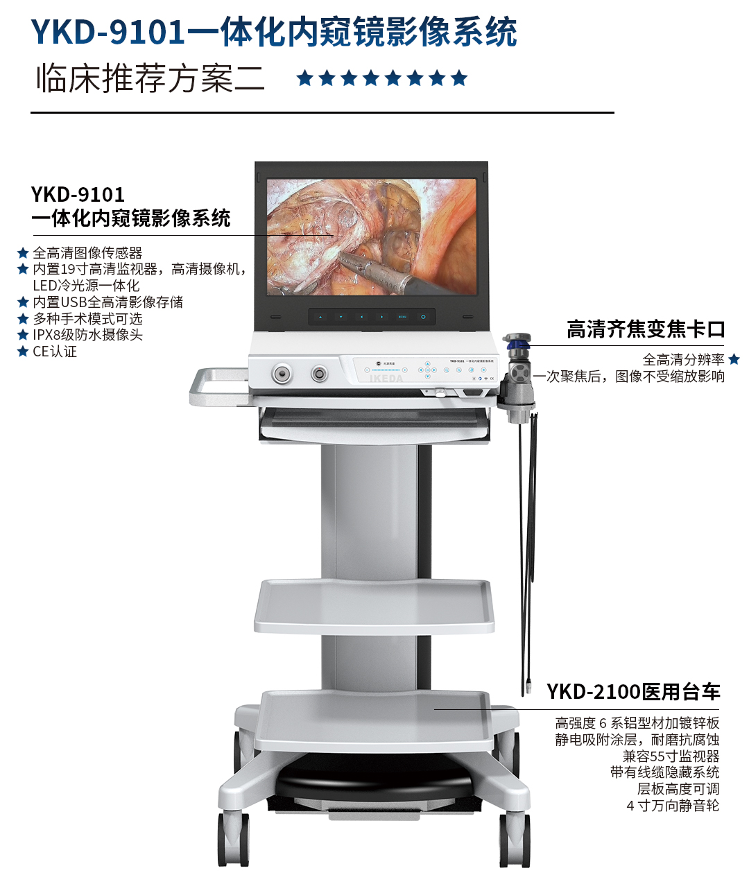 一體化內(nèi)窺鏡影像系統(tǒng) YKD-9101 一體化內(nèi)窺鏡影像系統(tǒng) YKD-9101